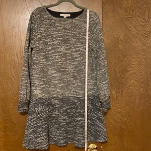 Mixed Melange Flounce Dress